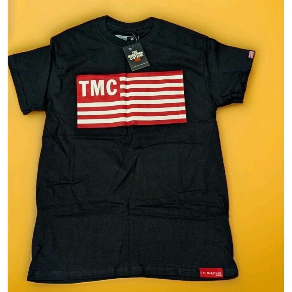 The Marathon Clothing SMALL Limited‎ Edition TMC Flag T-Shirt Tee Black New Cr70